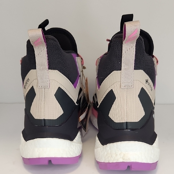 Adidas Terrex Women's Cream and Pink Free Hiker 2.0 Gor- Tex Hiking Shoes - Picture 4 of 12